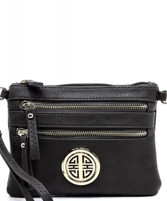Fashion Logo Clutch Crossbody Bag WU001L CHARCOAL GRAY